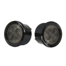 1 Pair Balck Front Grill Amber LED Turn Signal Lights Smoke Lens For Jeep Wrangler