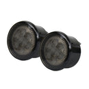 1 Pair Balck Front Grill Amber LED Turn Signal Lights Smoke Lens For Jeep Wrangler