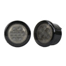 1 Pair Balck Front Grill Amber LED Turn Signal Lights Smoke Lens For Jeep Wrangler