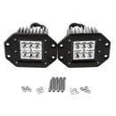 1 Pair Replaceemnt 36W Spot LED Work Light for Jeep 4X4 UTV Boat 4WD Fog Lamp Flush Mount