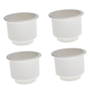 4 Pieces Boat Plastic White Cup Drink Holder For Marine Yacht Truck RV