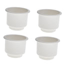 4 Pieces Boat Plastic White Cup Drink Holder For Marine Yacht Truck RV