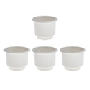 4 Pieces Boat Plastic White Cup Drink Holder For Marine Yacht Truck RV