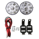 2 Pieces Car 9 LED Round Bulbs for DRL Fog Driving Lights Lamps 9W - White