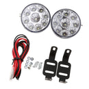 2 Pieces Car 9 LED Round Bulbs for DRL Fog Driving Lights Lamps 9W - White