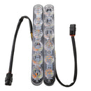2 Pieces 6 LED Double Color White & Amber Daytime Running Light Turn Signals Lights