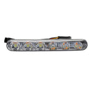 2 Pieces 6 LED Double Color White & Amber Daytime Running Light Turn Signals Lights
