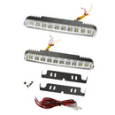 2pcs 30 LED Daytime Running Light DRL Fog Lamp White light+Amber Turn Signal