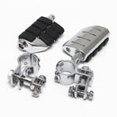 Motorcycle Dually Foot Pegs with Stirrups Male Mount for Harley & Cruiser