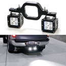 1 Pair Dual 18W LED Backup Reverse Light With Tow Hitch Mount Bracket Holder