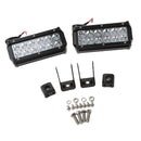 1 Pair 36W 12LED Work Light Bar Driving Lamp Kits for Jeep ATV SUV 4WD Truck