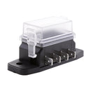 DC12V-24V 4 Way Fuse Box Holder and Fuses with Terminals Kit for Car Boat