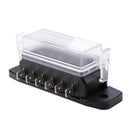 Universal 6 Way Fuse Holder and Blade Fuse with Terminal Kit For Car Boat