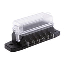 Universal 6 Way Fuse Holder and Blade Fuse with Terminal Kit For Car Boat