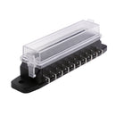 Car Boat DC12-24V 10 Road Fuse Box Holder and Fuse with Spade Terminals Kits