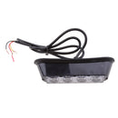 1 Pair Car 4 LED White & Amber Clear Lens Warning Emergency Flash Light Bar