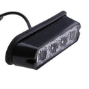 1 Pair Car 4 LED White & Amber Clear Lens Warning Emergency Flash Light Bar
