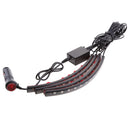 4 in1 12 LED RGB Car SUV Floor Decorative Strip Lights Music with Remote Control