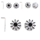 2 Pieces Motorcycle Front Axle Nut Cover Kit for Harley XL883/1200 X48 Black