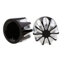 2 Pieces Motorcycle Front Axle Nut Cover Kit for Harley XL883/1200 X48 Black