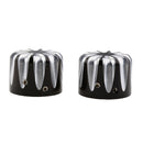 2 Pieces Motorcycle Front Axle Nut Cover Kit for Harley XL883/1200 X48 Black