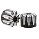 2 Pieces Motorcycle Front Axle Nut Cover Kit for Harley XL883/1200 X48 Black