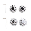 2 Pieces Motorcycle Front Axle Nut Cover Kit for Harley XL883/1200 X48 Black