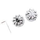 2x Silver Motorcycle Front Axle Nut Covers Kit
