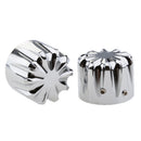 2x Silver Motorcycle Front Axle Nut Covers Kit