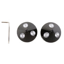 Pair Motorcycle CNC Aluminium Pointed Front Axle Nut Covers Black For Harley