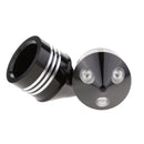 Pair Motorcycle CNC Aluminium Pointed Front Axle Nut Covers Black For Harley