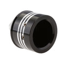 Pair Motorcycle CNC Aluminium Pointed Front Axle Nut Covers Black For Harley