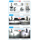 1 Pair of 9004 HB1 LED Fog Light Conversion Kit 6000K Super White Bulbs