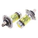 2pcs Yellow H7 Universal Car Headlight Fog Lamp LED Bulb Replacement