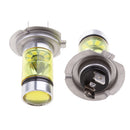 2pcs Yellow H7 Universal Car Headlight Fog Lamp LED Bulb Replacement