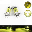2pcs Yellow H7 Universal Car Headlight Fog Lamp LED Bulb Replacement
