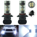 2 Pieces H10 100W Car Fog Driving Light LED Bulbs High Power White