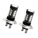 2Pieces H7-2828 7000k Cool White Car High Power Fog Driving LED Light White High Power Lamps