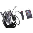 4 In 1 Car 9LED Remote Music Voice Control Colorful RGB Floor Atmosphere Light