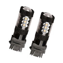 2 Pieces 3157 3057 80W Reverse Backup DRL Brake Stop Light Cool White 7000K
