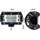 72W Car Truck Boat Tractor Roof Work Driving Spot Flood Light Outdoor