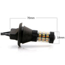 2 Pieces BAU15S 4014 60SMD Dual Color Switchback Car Reverse Turn Signal Led Light