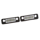2 Pieces 3528-SMD 18LED License Number Plate Lights for Ford 2003-up Fiesta 2006-up Fusion 1996-2000 Mondeo MK