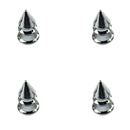 4 Pieces Universal Car/Truck Tire/Wheel Bike Stem Air Valve Protection Cap Cover Silver