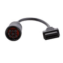 Truck Scanner Code Reader Device OBD2 16 to 9 Pin Adapter Connector Cable