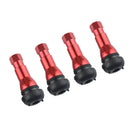 4pcs Red TR413 Tubeless Clamp-in Tire Valves 11.5mm/0.4'' Rim Hole Car