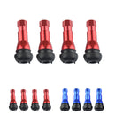 4pcs Red TR413 Tubeless Clamp-in Tire Valves 11.5mm/0.4'' Rim Hole Car