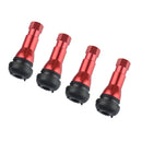 4pcs Red TR413 Tubeless Clamp-in Tire Valves 11.5mm/0.4'' Rim Hole Car
