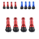 4pcs Red TR413 Tubeless Clamp-in Tire Valves 11.5mm/0.4'' Rim Hole Car