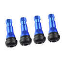 4pcs Blue TR413 Tubeless Clamp-in Tire Valves 11.5mm/0.4'' Rim Hole Car